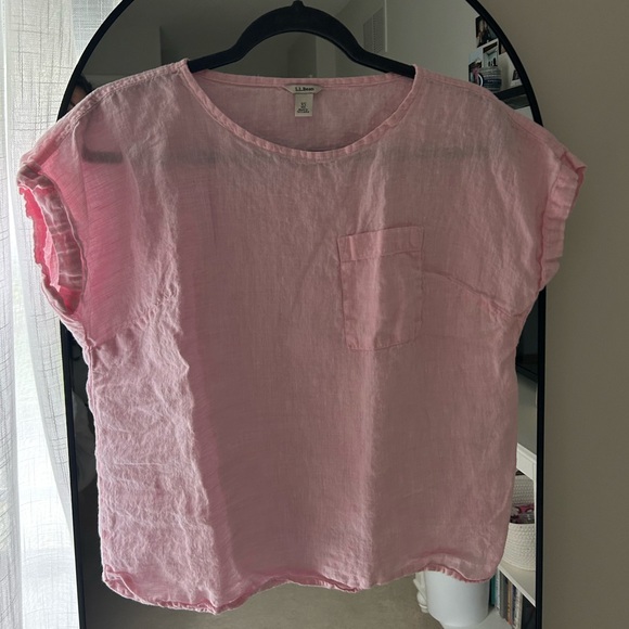 L.L.Bean Linen Pocket Tee - Picture 3 of 4